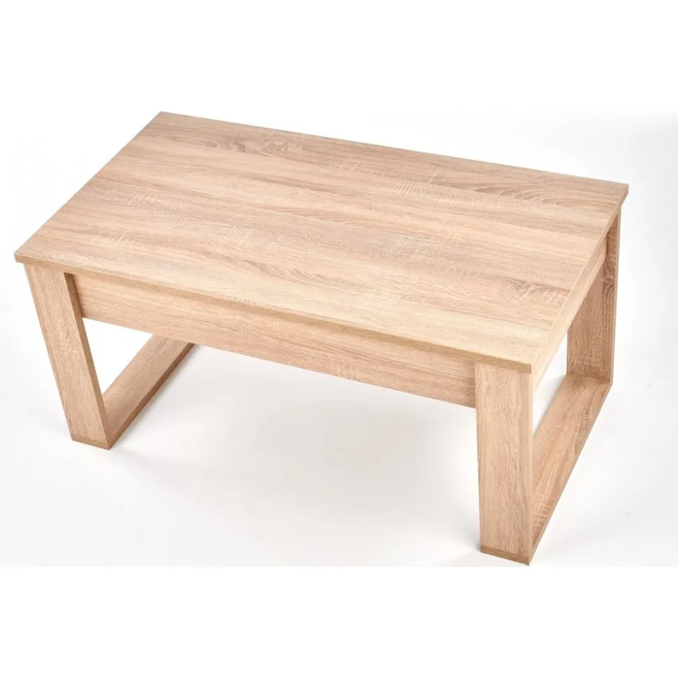 Soffbord med lådor 110x 60 cm ljus ek + Möbeltassar