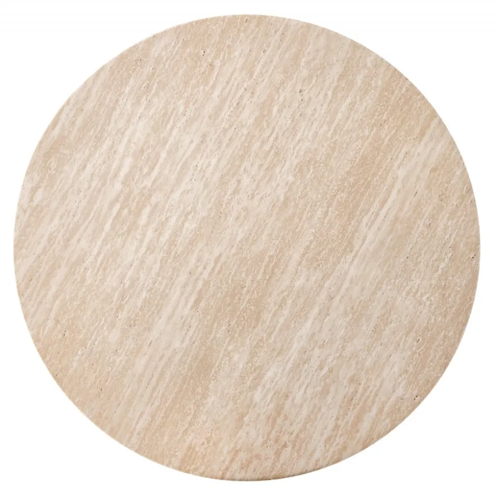 Soffbord mocca med Travertintopp 80 cm