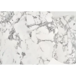 Soffbord set med 2 st Ø38/60 cm - Vit marmoreffekt/guld