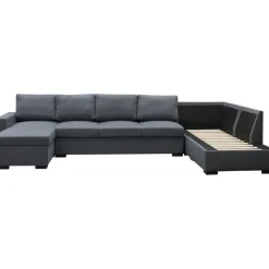 Solna mörkgrå vändbar U-soffa 367 cm + Textilrengöring för möbler