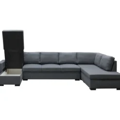 Solna mörkgrå vändbar U-soffa 367 cm + Textilrengöring för möbler