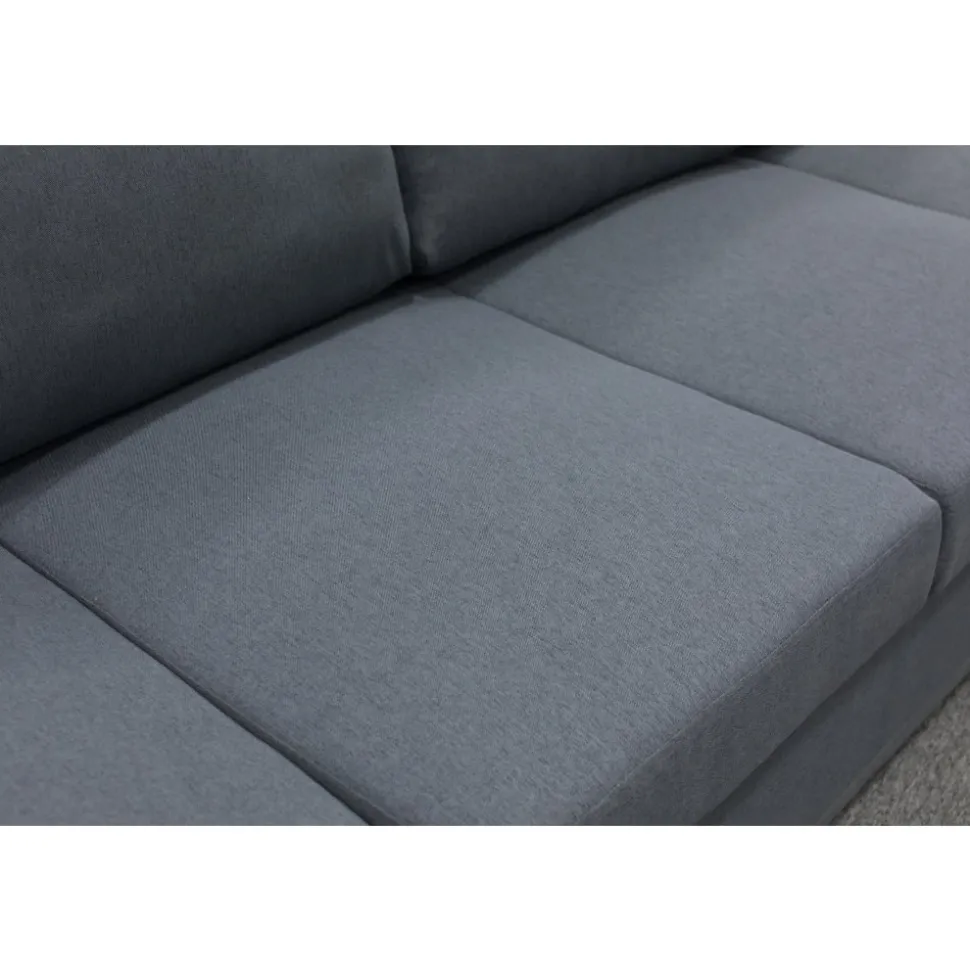 Solna mörkgrå vändbar U-soffa 367 cm + Möbeltassar