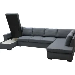 Solna mörkgrå vändbar U-soffa 367 cm