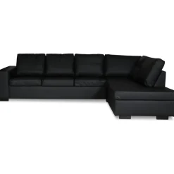 Solna soffa i svart PU öppet avslut 3A