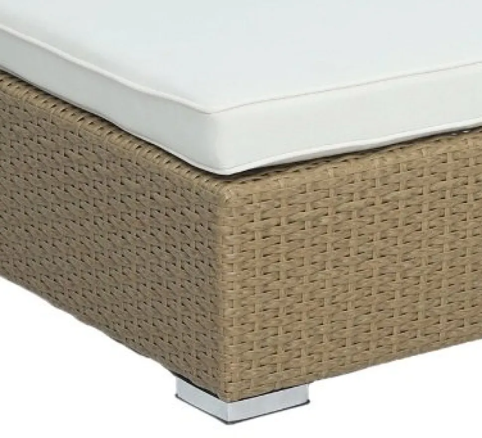 Solsängar 2 st med bord - Natur rotting + Rengöringsmedel för utemöbler