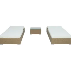 Solsängar 2 st med bord - Natur rotting