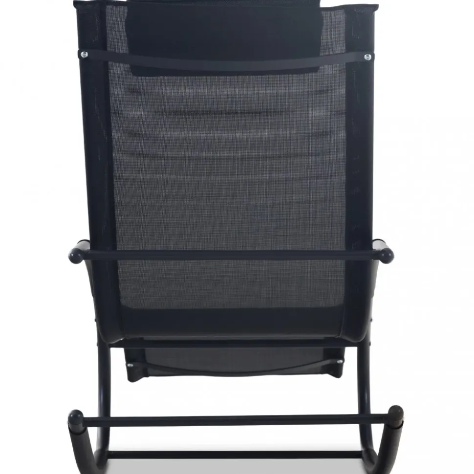 Solstol med gungfunktion - Svart