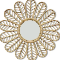 Spegel Ø90 cm rotting + Karta med möbeltassar på köpet!