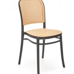 Stapelbar matstol med rottingsits