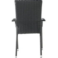 Stapelbar utestol med dyna + Rengöringsmedel för utemöbler