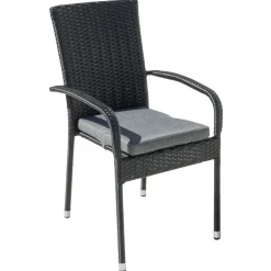 Stapelbar utestol med dyna