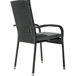 Stapelbar utestol med dyna