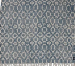 Stentvättad bomullsmatta Manchester Aqua - Olika storlekar