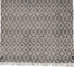 Stentvättad bomullsmatta Manchester Svart - Olika storlekar