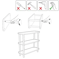 Step bokhylla - Furu