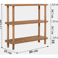Step bokhylla - Furu