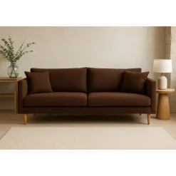 Östermalm 3-sits soffa - Mörkbrun chenille