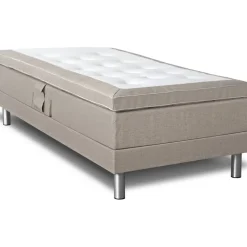 Ställbar säng beige medium - 80x200 cm