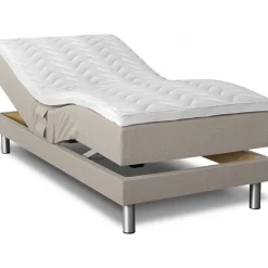Ställbar säng beige 90x200 cm
