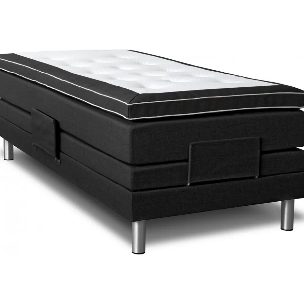 Ställbar säng svart 7-zons