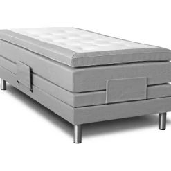 Ställbar säng 7-zons ljusgrå - Valfri bredd