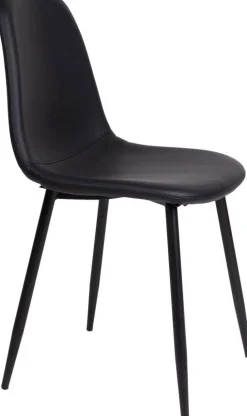 Stockholm matstol i svart konstläder