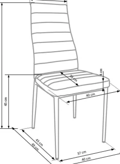 Stol Antje - Grå/krom