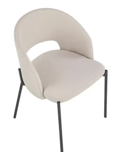 Stol beige med svarta ben - Cadeira + Möbeltassar