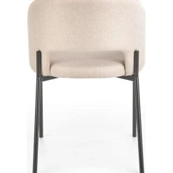 Stol beige med svarta ben - Cadeira