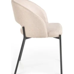 Stol beige med svarta ben - Cadeira