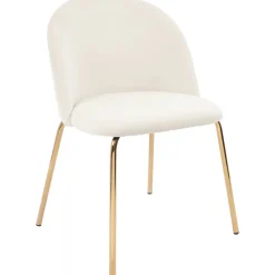 Stol beige sammet guldiga ben - Plaza + Textilrengöring för möbler