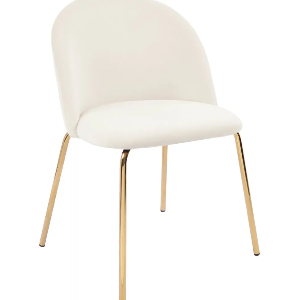 Stol beige sammet guldiga ben - Plaza + Möbeltassar