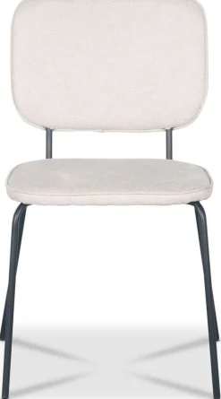 Stol beige tyg med svarta ben + Möbeltassar