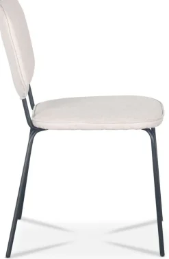 Stol beige tyg med svarta ben + Möbeltassar