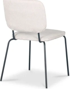 Stol beige tyg med svarta ben