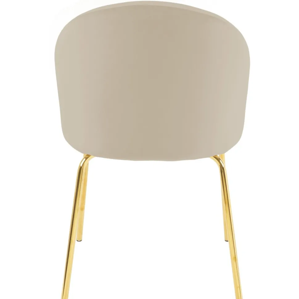 Stol beige velvet guldiga ben + Möbeltassar