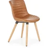 Stol brun PU träben