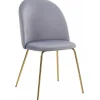 Stol grå med guldiga ben - Plaza