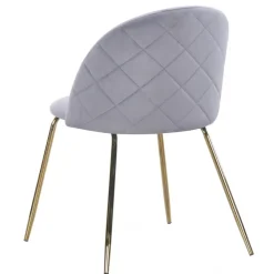Stol grå med guldiga ben - Plaza