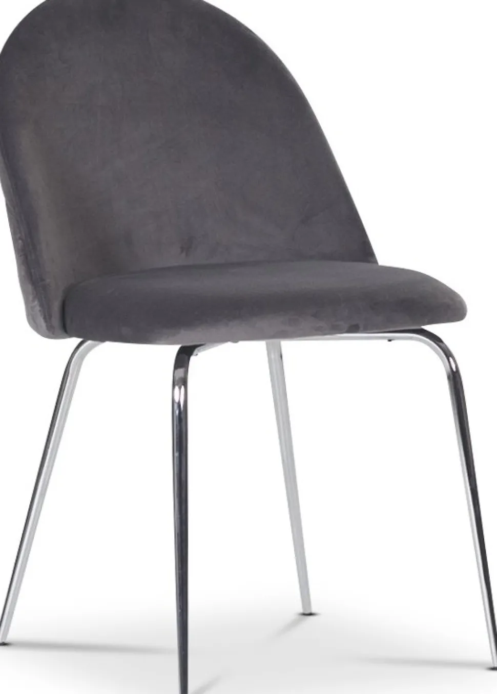 Stol grå med kromade ben - Plaza + Textilrengöring för möbler