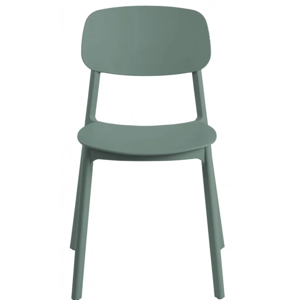 Stol grön plast stapelbar - Arkimedes + Rengöringsmedel för utemöbler