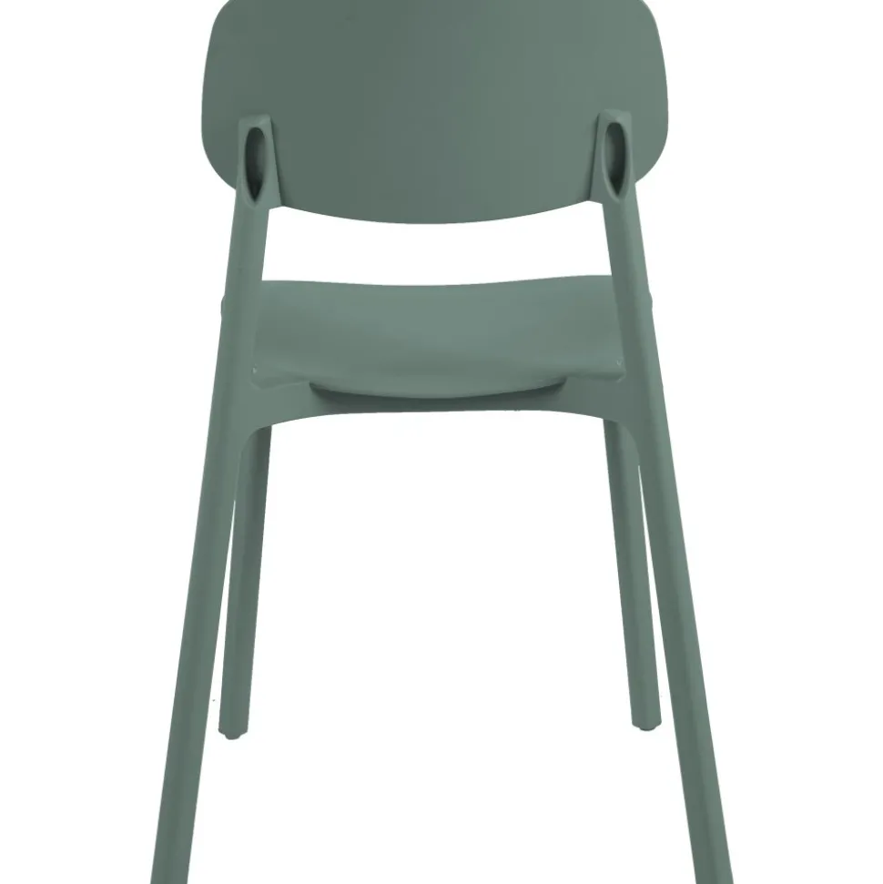 Stol grön plast stapelbar - Arkimedes + Rengöringsmedel för utemöbler