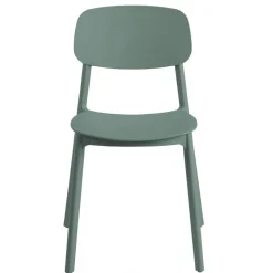 Stol grön plast stapelbar - Arkimedes + Textilskydd för utemöbler