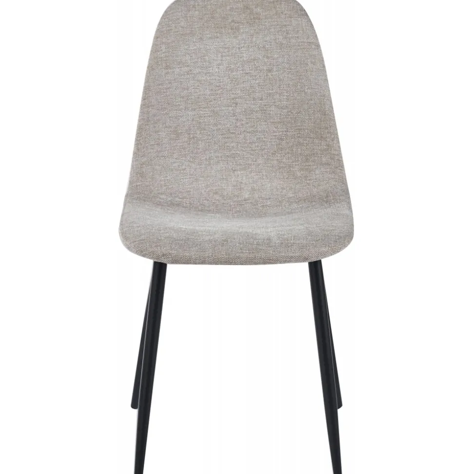 Stol i beige tyg med svarta ben - Carisma + Stolsdyna