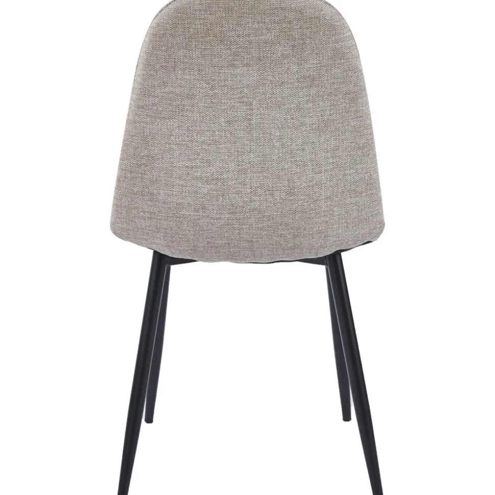 Stol i beige tyg med svarta ben - Carisma + Stolsdyna