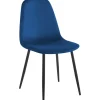 Stol i blå sammet svarta ben - Carisma + Möbeltassar