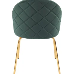 Stol i grön sammet och guldiga ben - Plaza