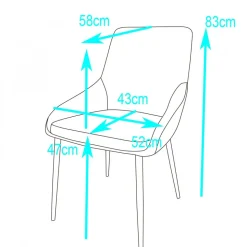 Stol i grått tyg - Carisma
