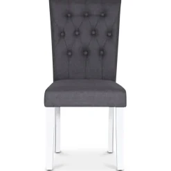 Stol i grått tyg med vita ben - Crocket + Fläckborttagare för möbler