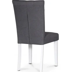 Stol i grått tyg med vita ben - Crocket